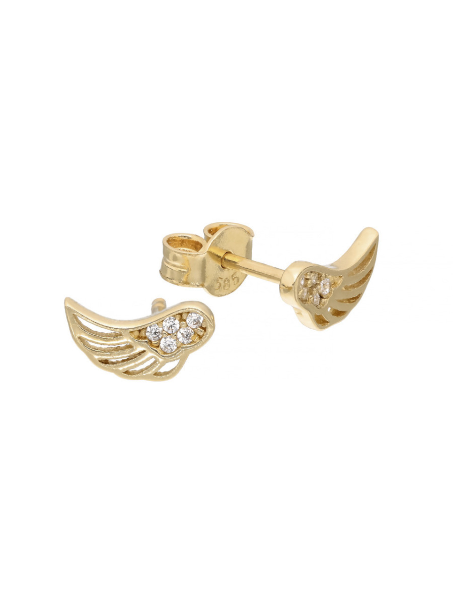 Kolczyki skrzydła z cyrkonią – symbol wolności i...