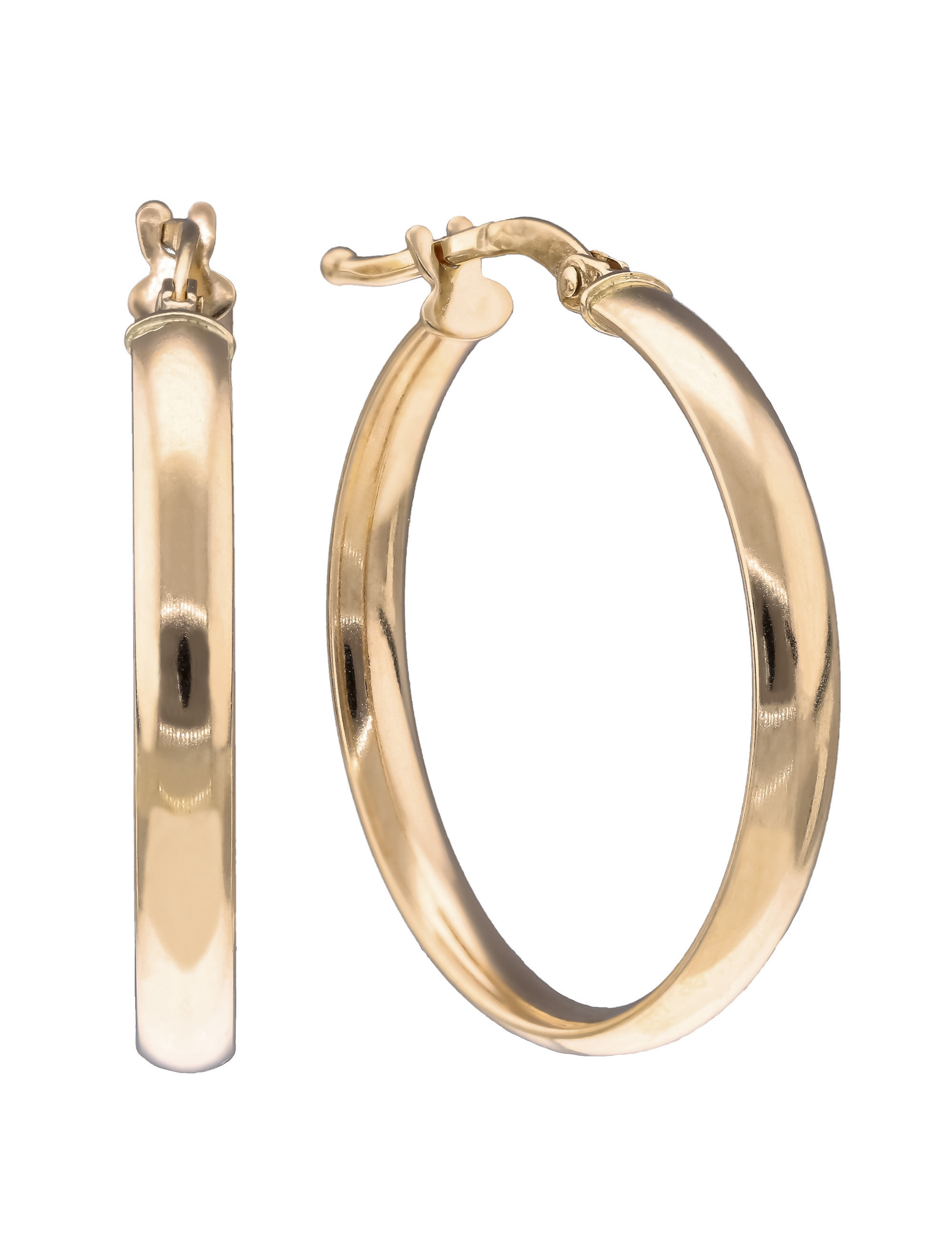 Złote owalne kolczyki koła – klasyka i blask | JubilerDukat