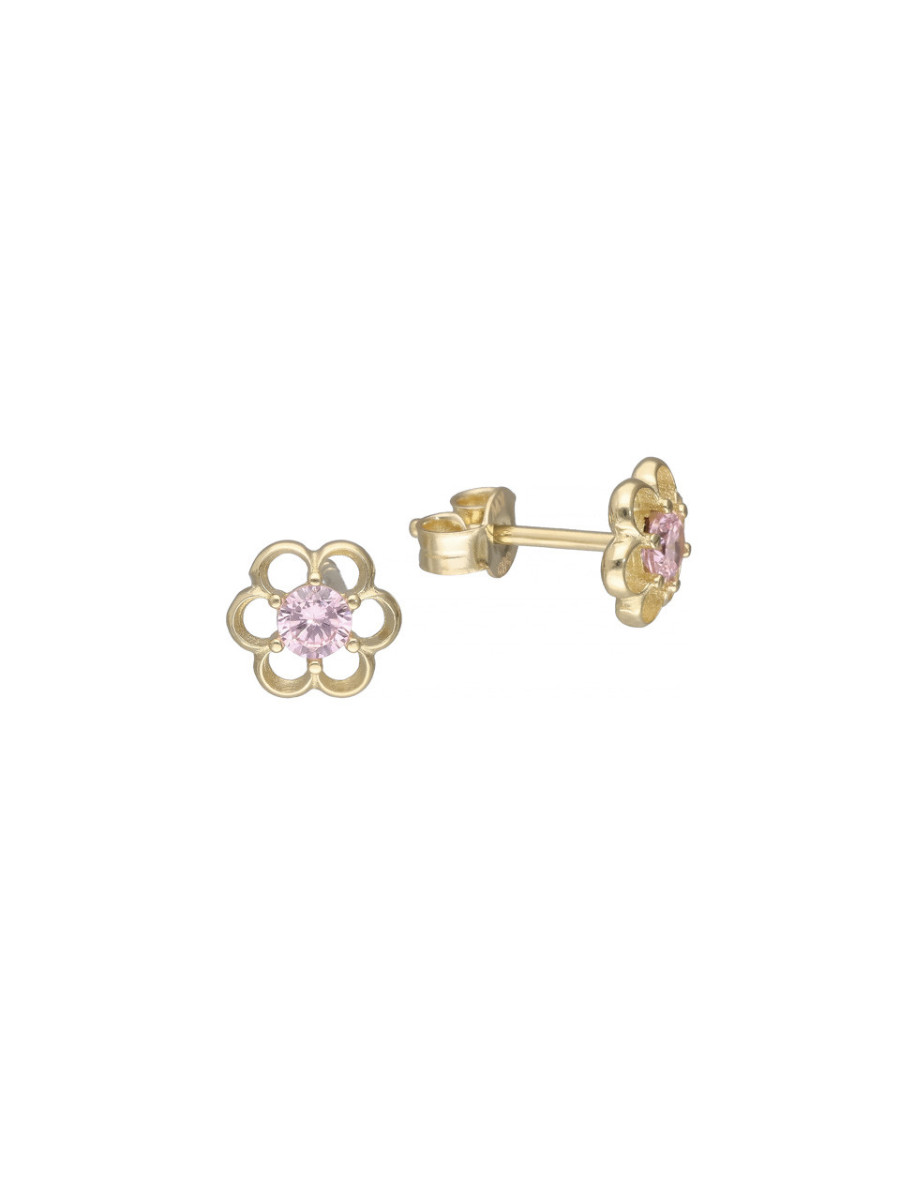 Złote kolczyki wkrętki „Kwiatuszki” – delikatny akcent |...