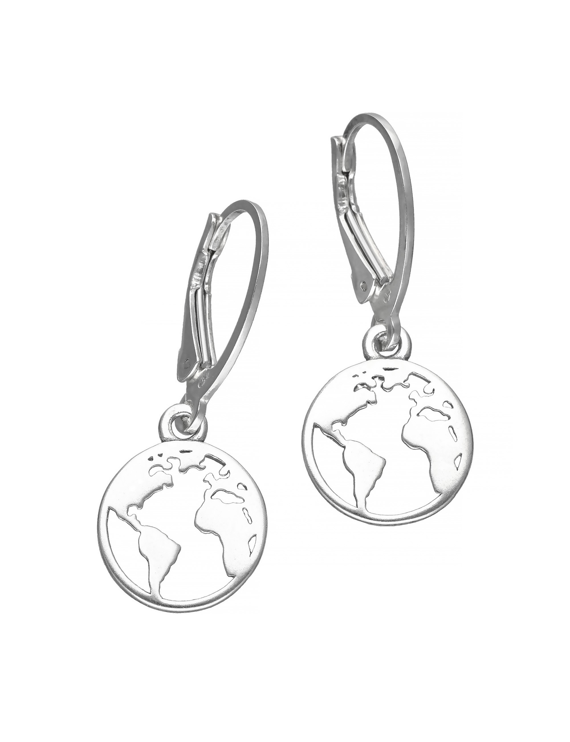 Srebrne kolczyki mapa świata – elegancja i symbol podróży | JubilerDukat