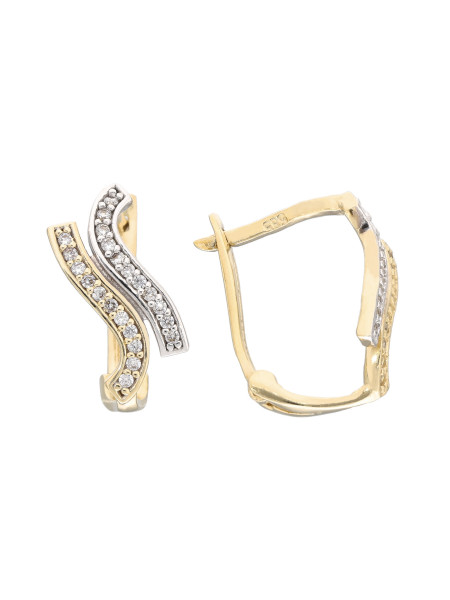 Kolczyki złote z cyrkoniami – kobieca biżuteria premium | JubilerDukat