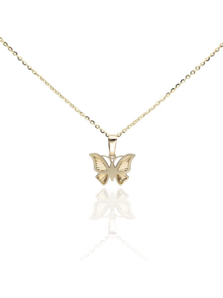 Złoty wisiorek motylek – elegancka biżuteria | JubilerDukat