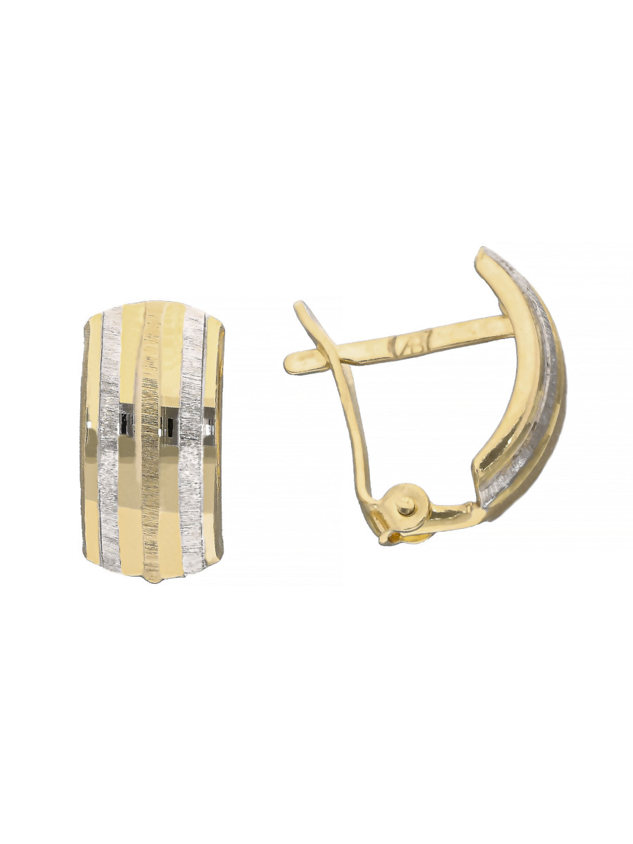 Dwukolorowe złote kolczyki – styl premium | JubilerDukat