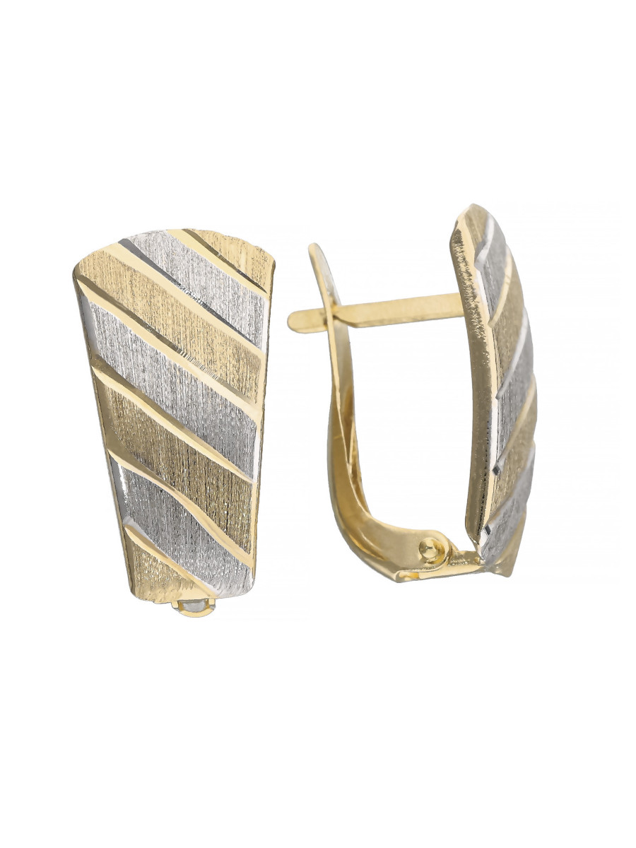 Złote kolczyki z dodatkiem białego złota | JubilerDukat