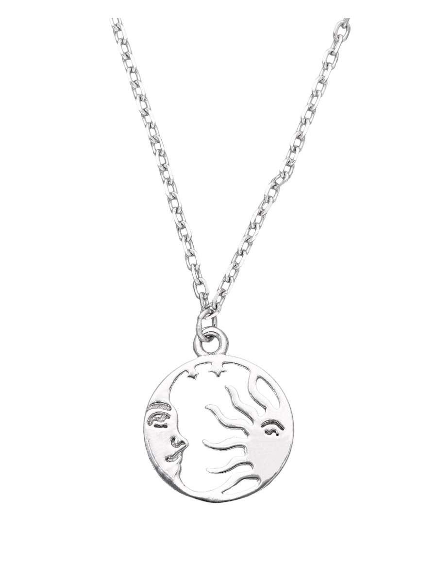 Srebrna celebrytka z motywem słońca i księżyca |...