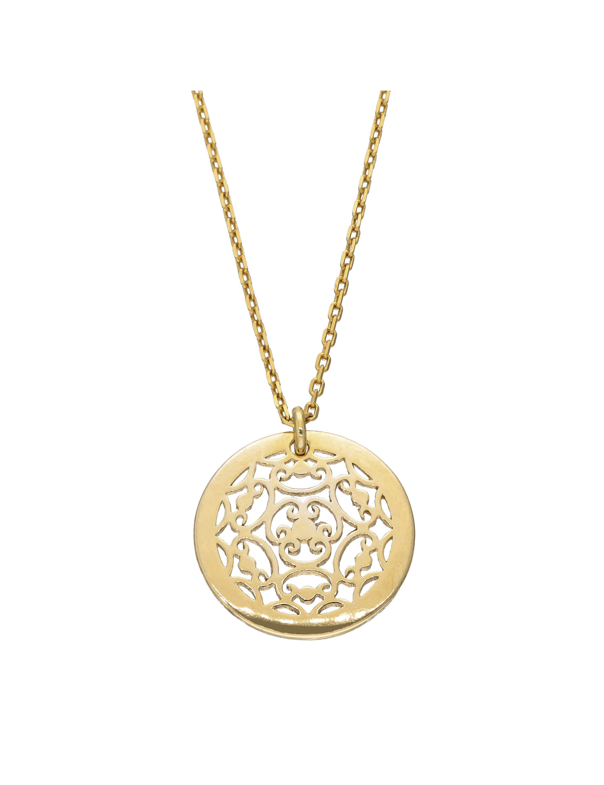 Pozłacany naszyjnik celebrytka – ażurowe koło | JubilerDukat