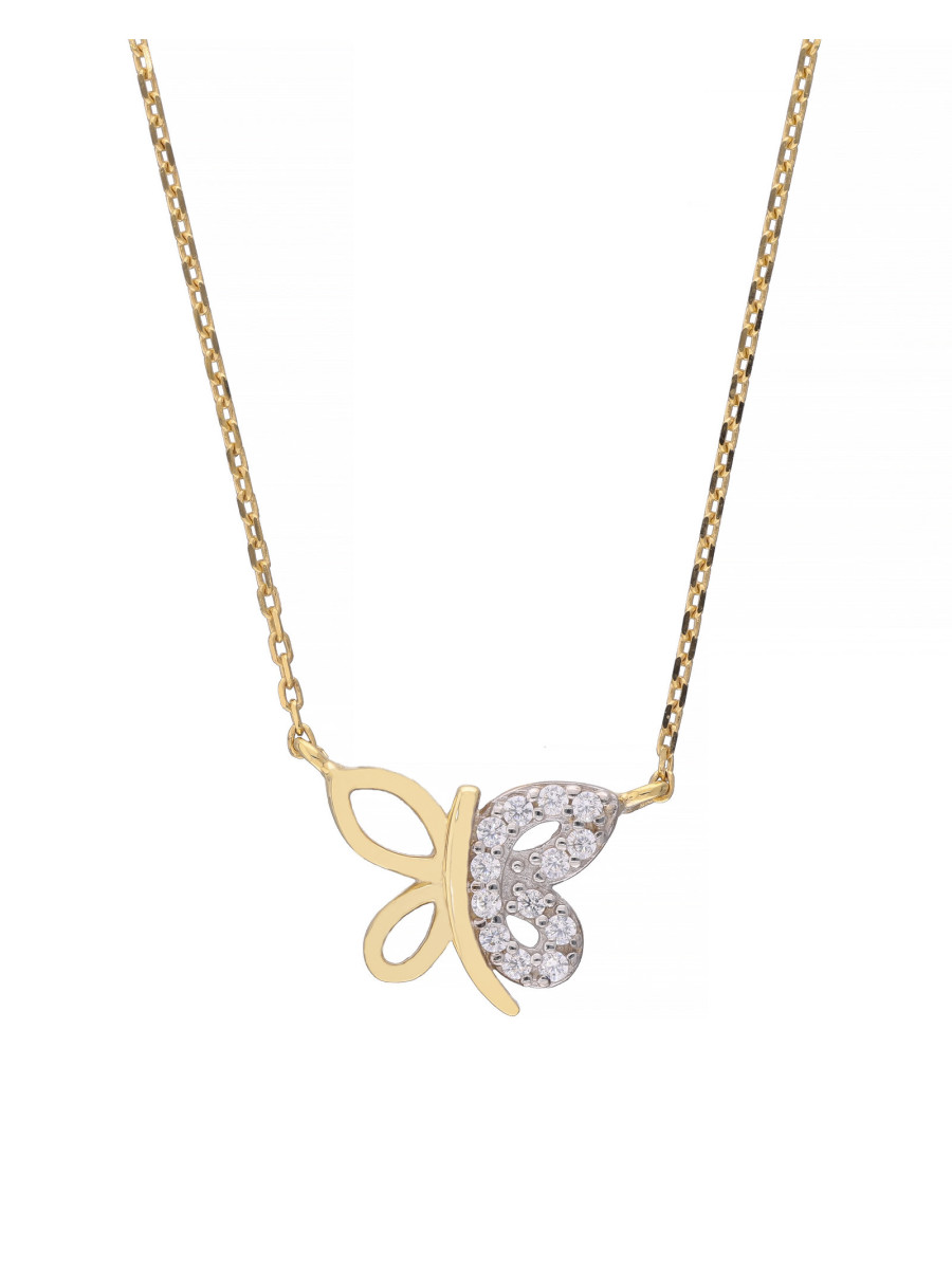 Złota celebrytka z motylem – delikatna biżuteria