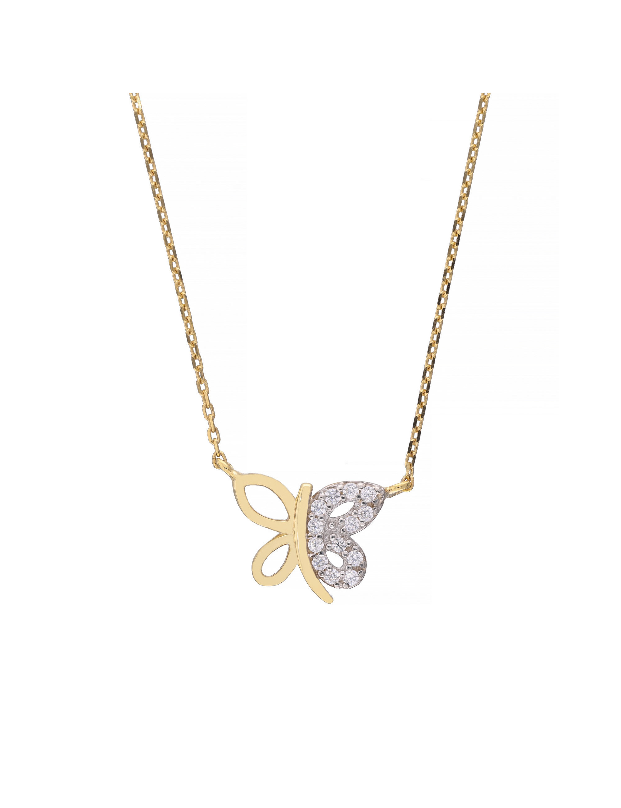 Złota celebrytka z motylem – delikatna biżuteria