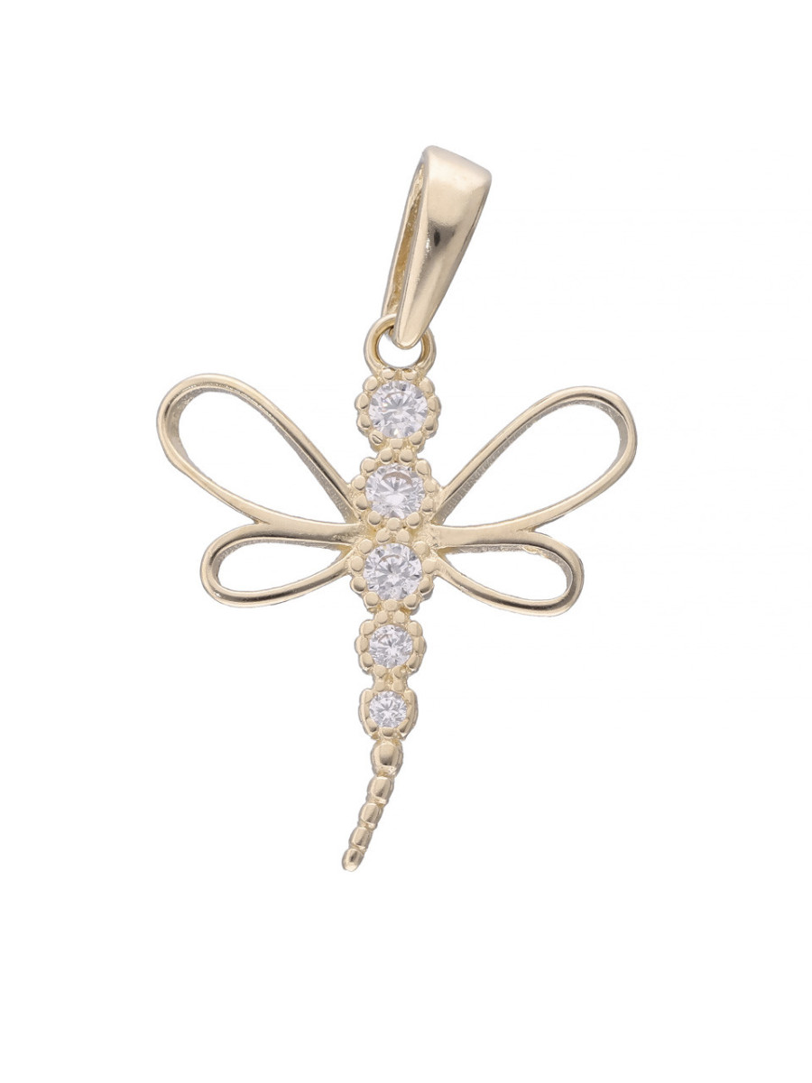 Złoty wisiorek ważka z cyrkoniami – elegancki prezent |...