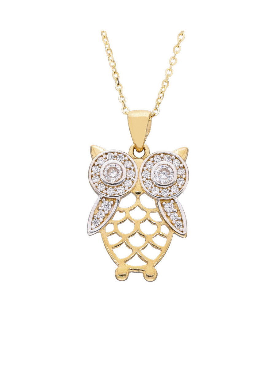 Złota zawieszka sowa z cyrkoniami – błysk i lekkość |...