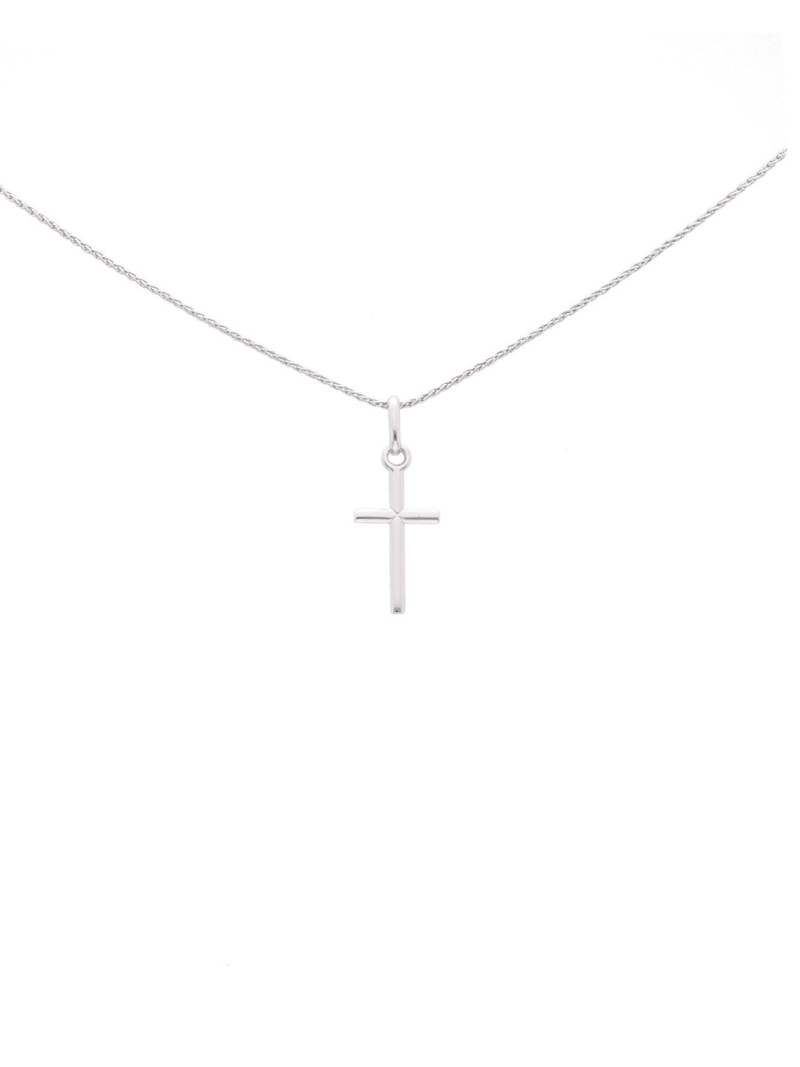 Krzyżyk z białego złota - subtelna elegancja | JubilerDukat