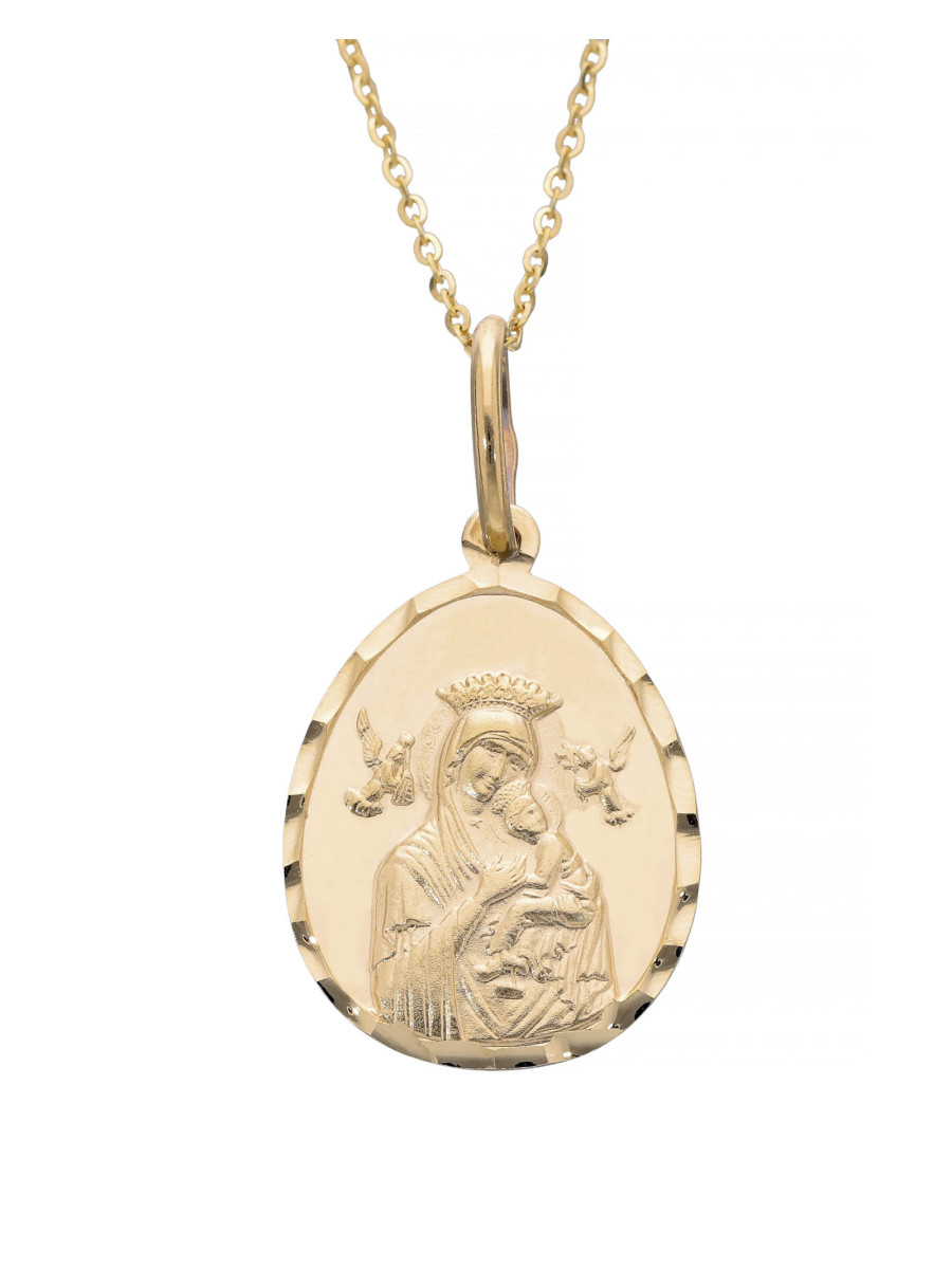 Złoty medalik MB Nieustającej Pomocy - klasyczna pamiątka...