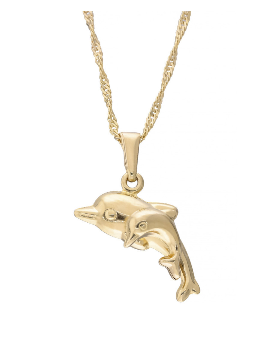 Wisiorek złote delfinki – symbol przyjaźni i radości |...