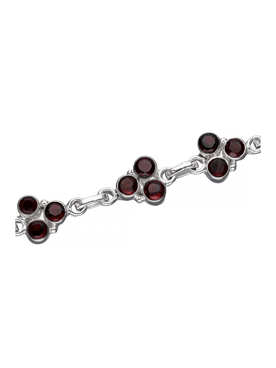 Srebrna bransoletka z granatami – elegancka biżuteria |...