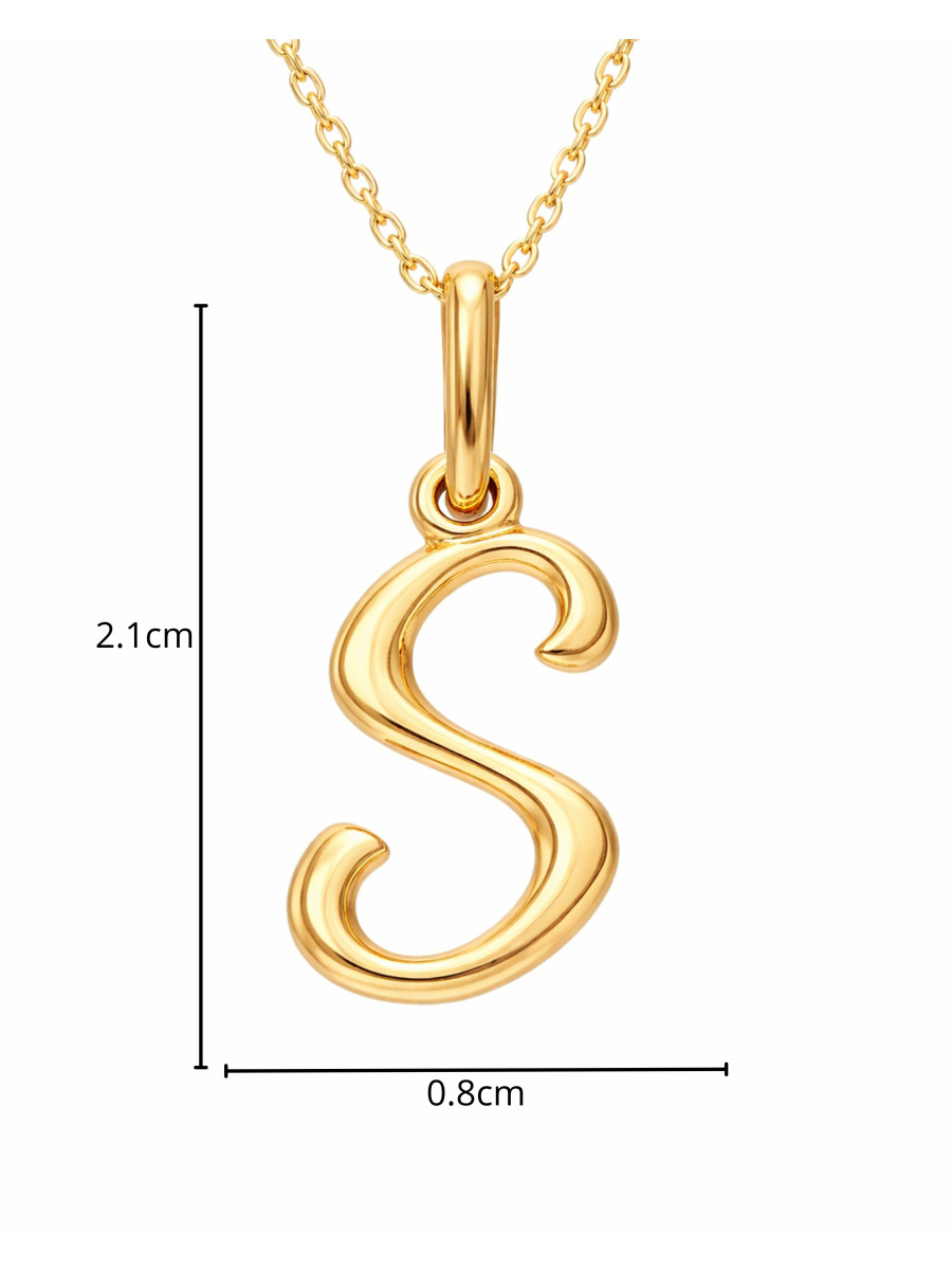Złota zawieszka litera S – biżuteria personalizowana | JubilerDukat