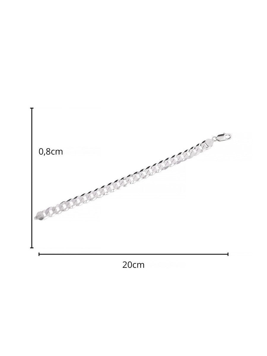 Srebrna bransoletka pancerka