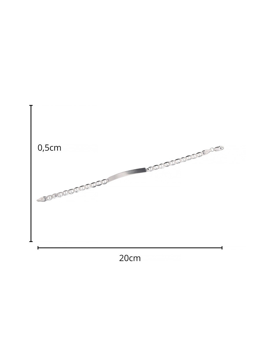 Srebrna bransoletka z blaszką