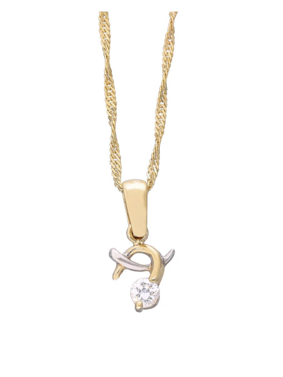 Delikatny złoty wisiorek z cyrkonią – modny dodatek dla...