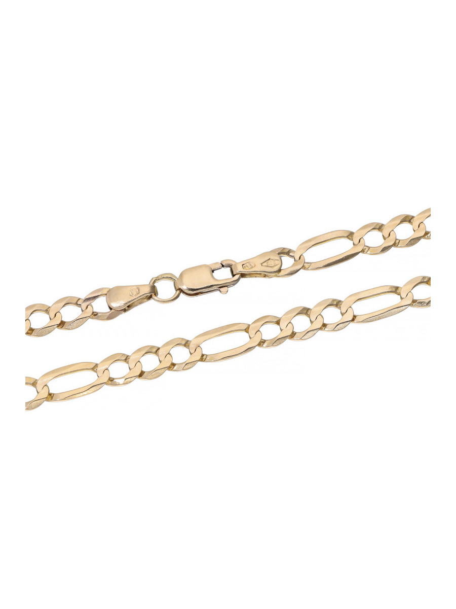 Złoty łańcuszek figaro 60cm