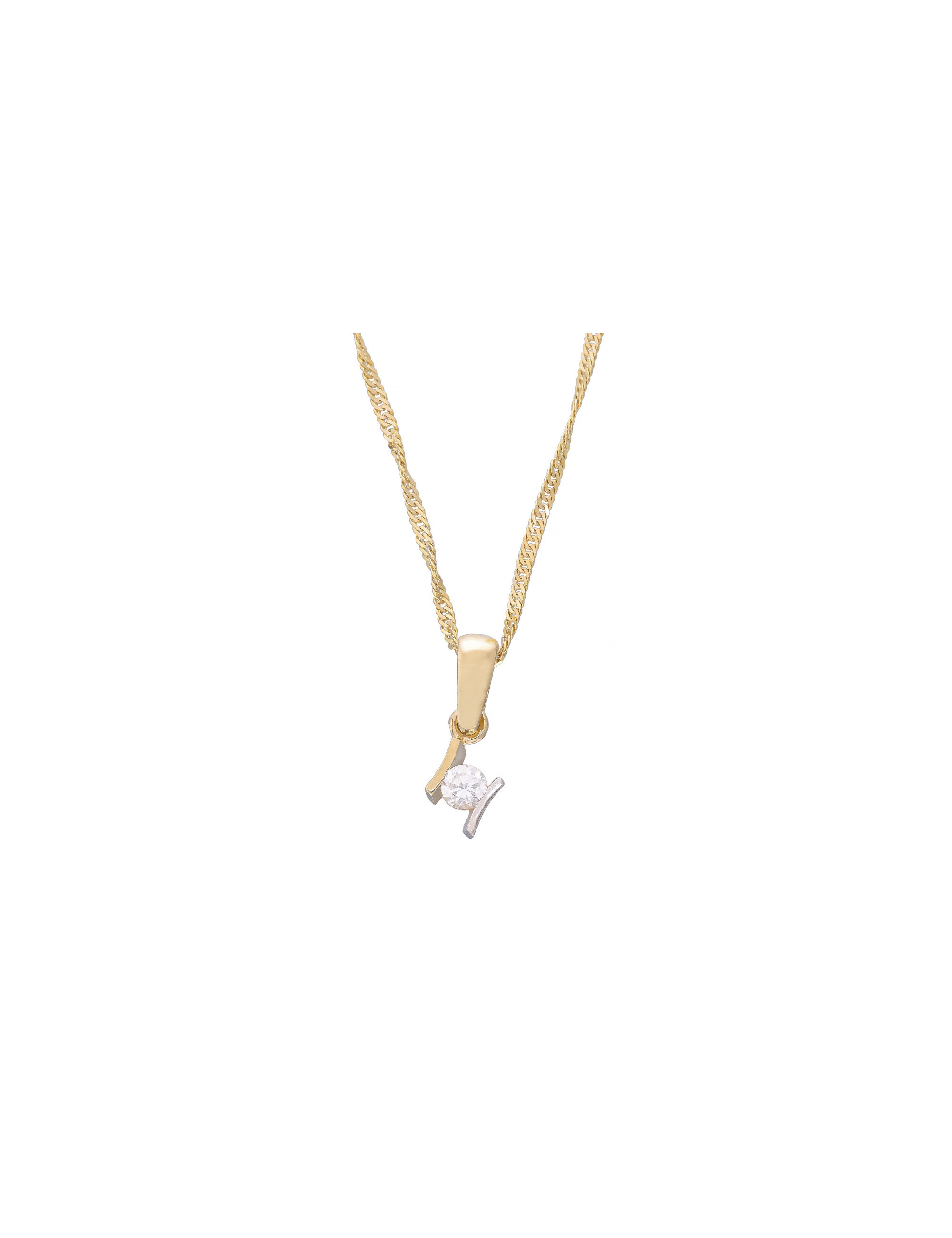 Delikatny wisiorek złoty z cyrkonią – idealny prezent | JubilerDukat