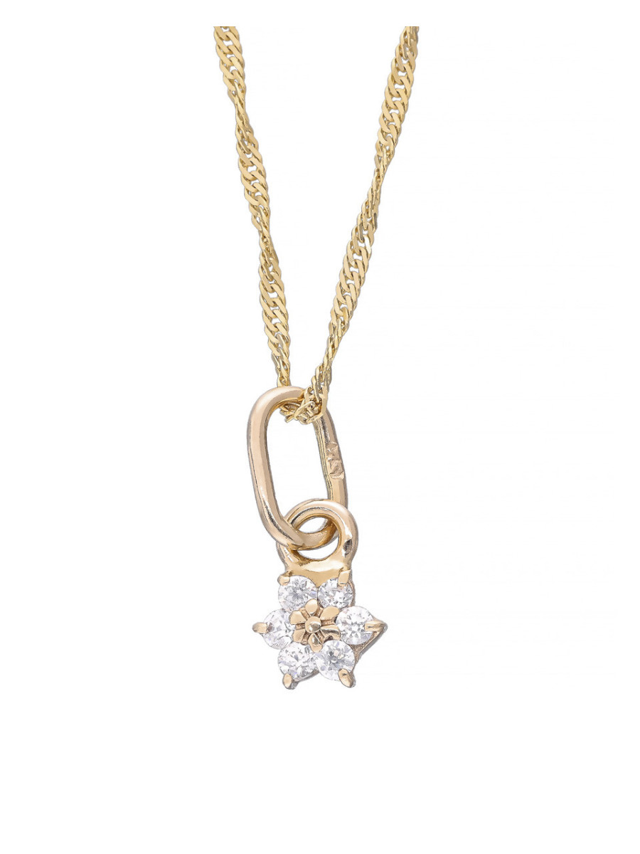 Wisiorek kwiatuszek z cyrkoniami