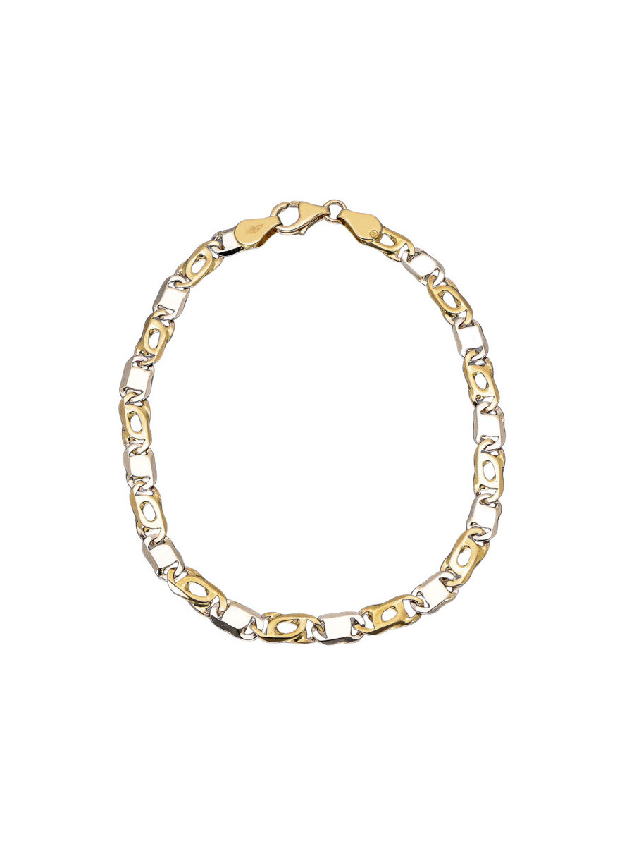 Bransoletka z białego i żółtego złota