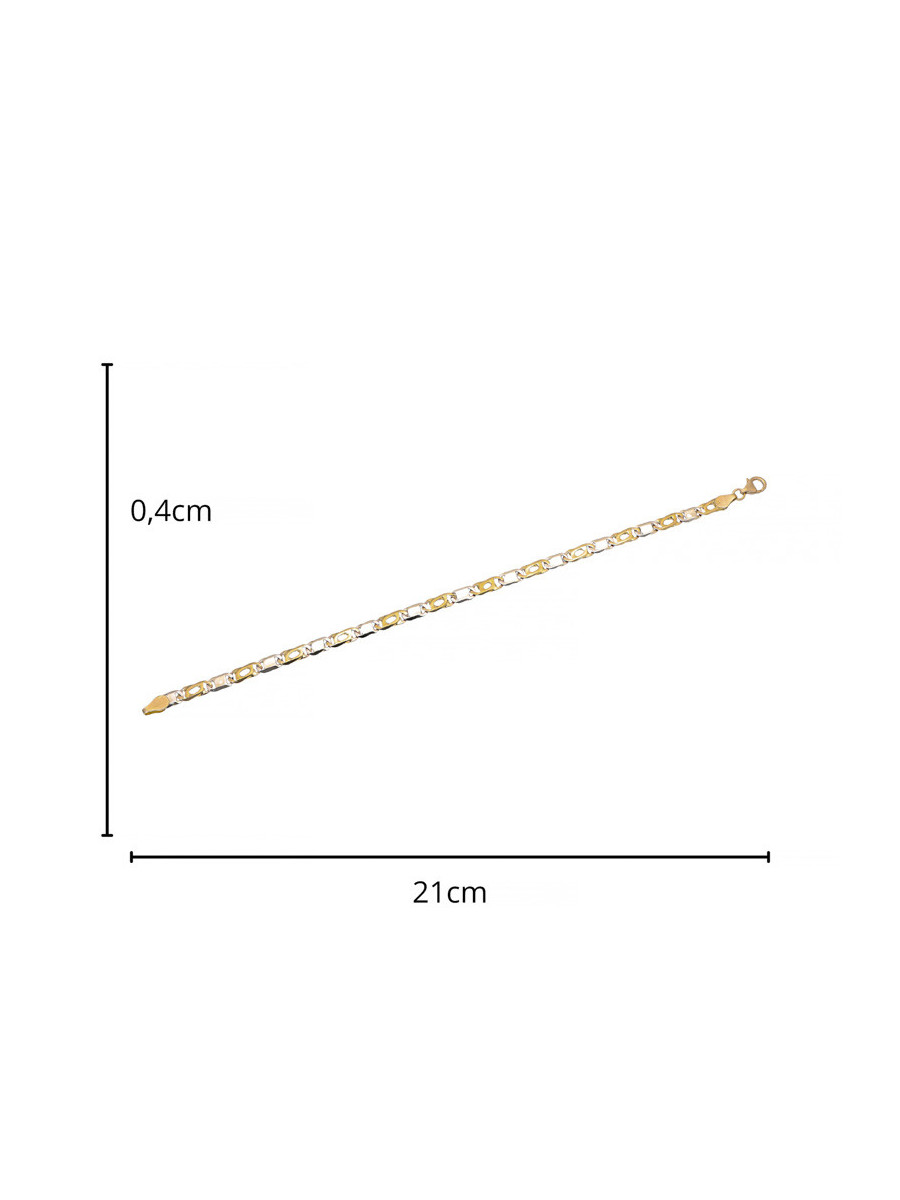Bransoletka z białego i żółtego złota