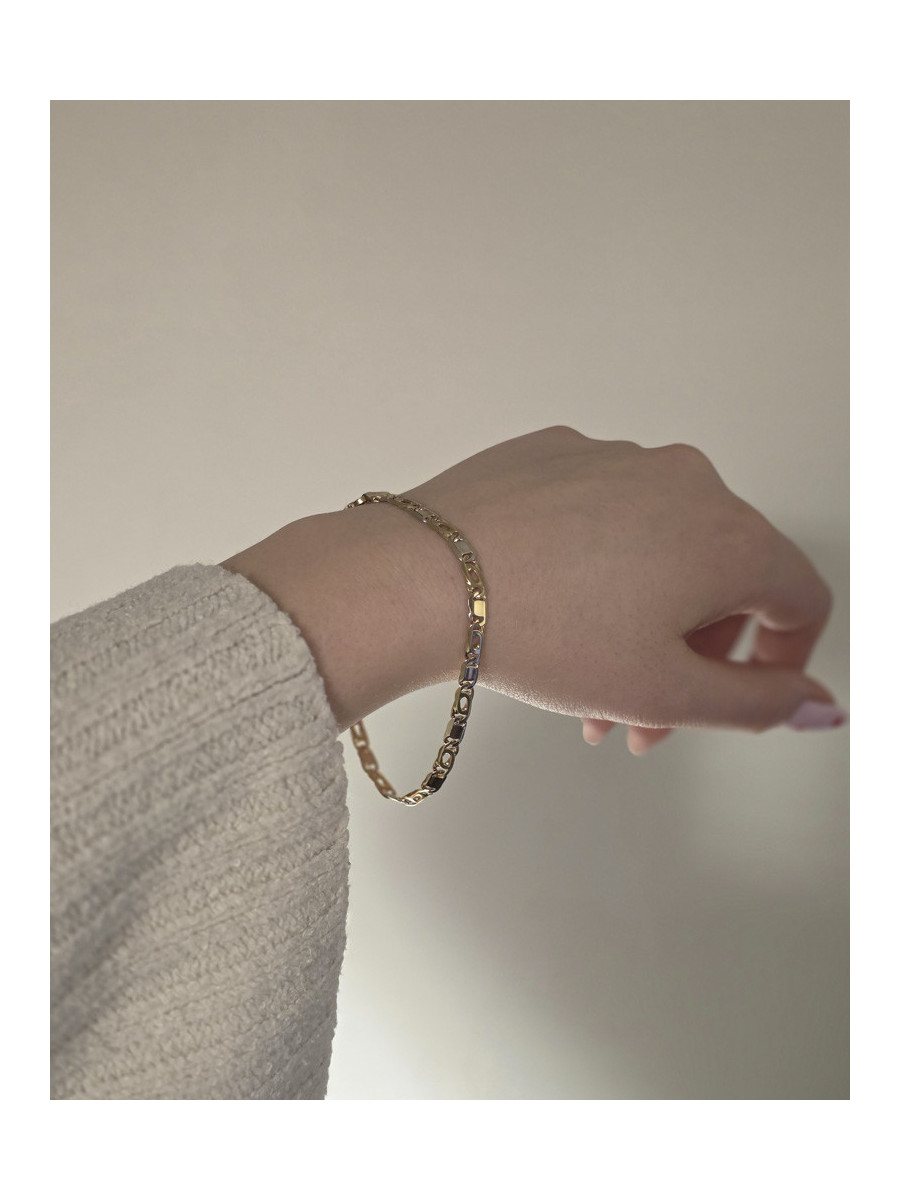 Bransoletka z białego i żółtego złota