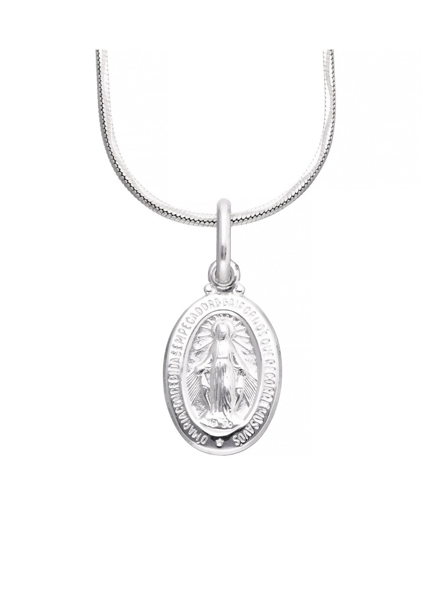 Medalik z białego złota