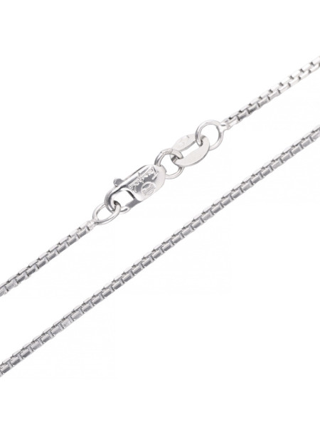 Łańcuszek kostka z białego złota 50cm