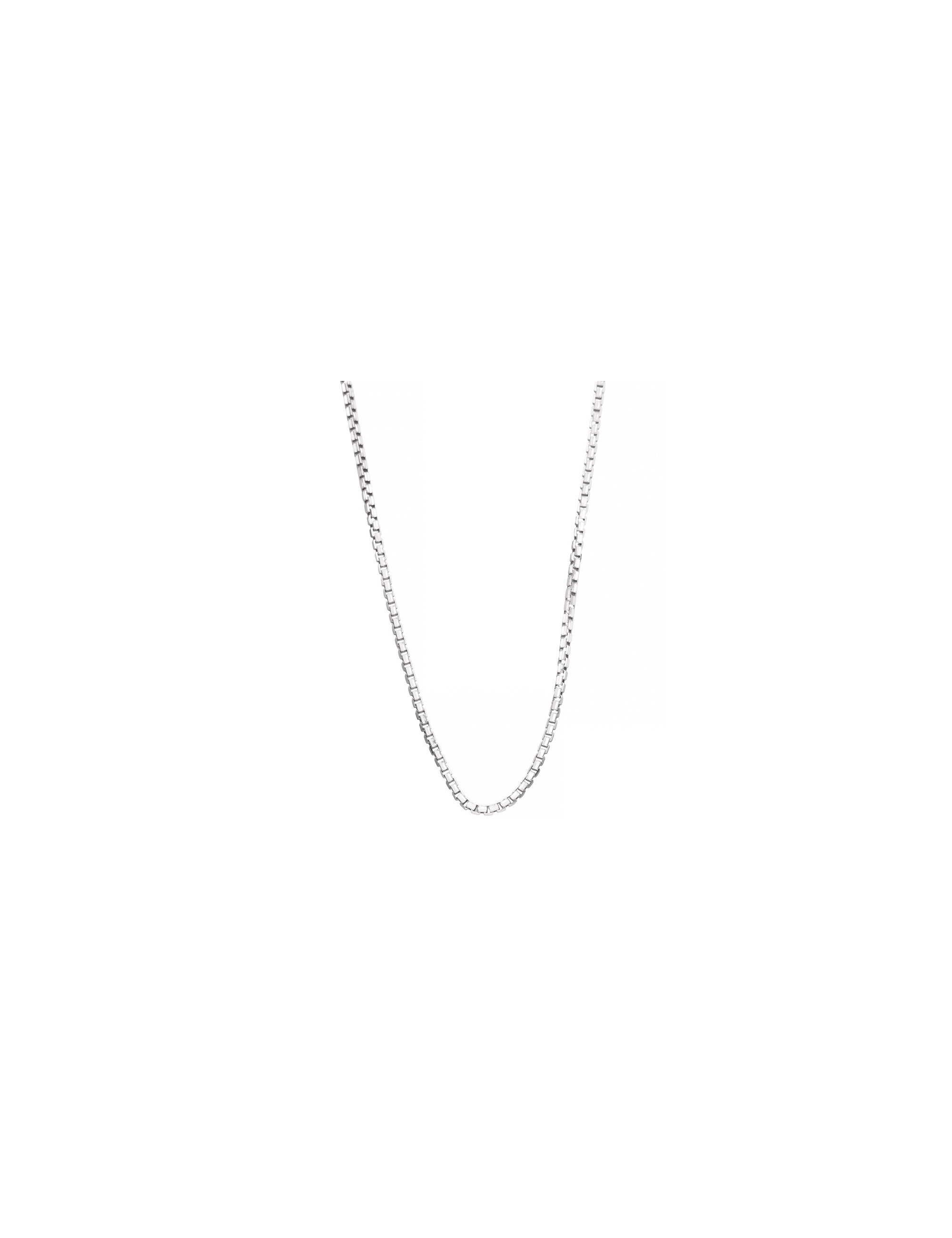 Łańcuszek kostka z białego złota 50cm