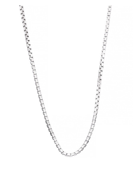 Łańcuszek kostka z białego złota 50cm