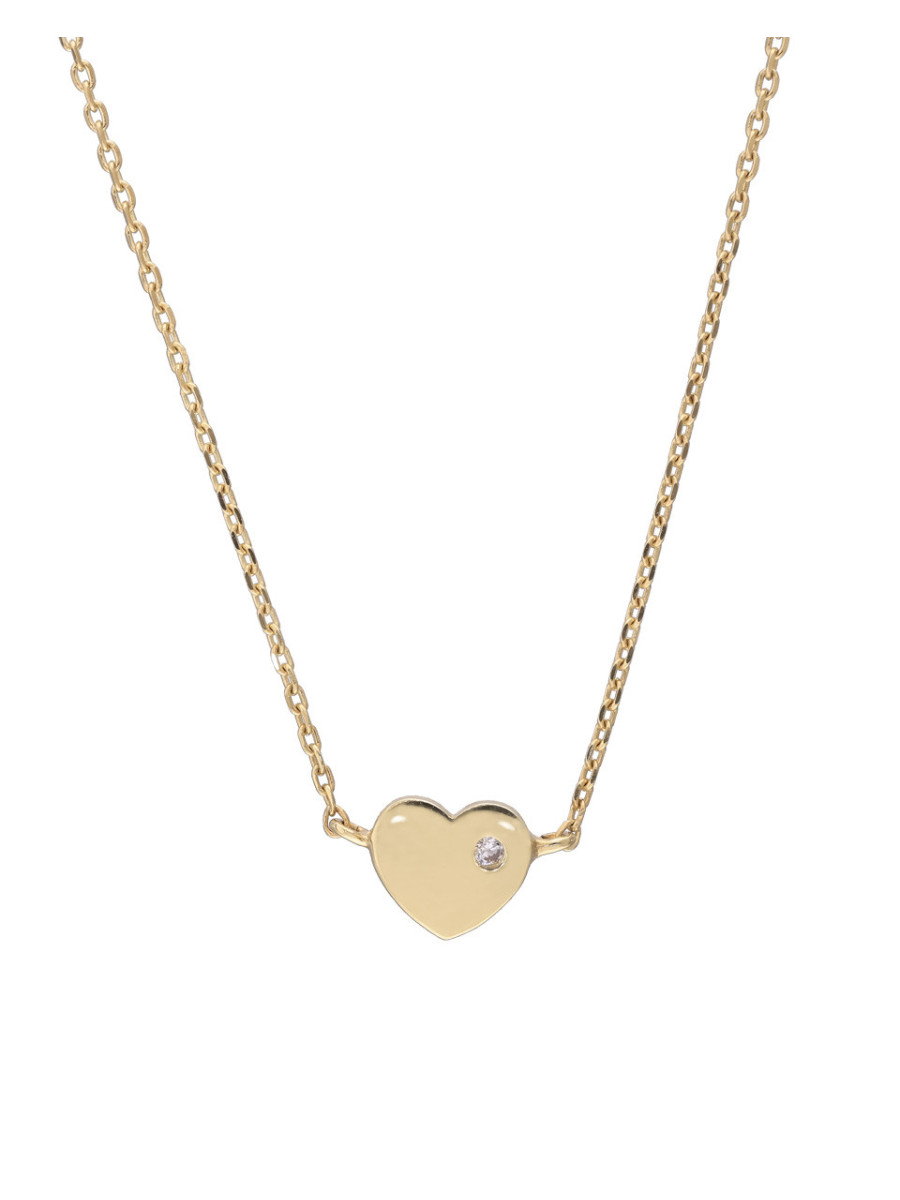 Złota celebrytka serce z cyrkonią – subtelna biżuteria |...