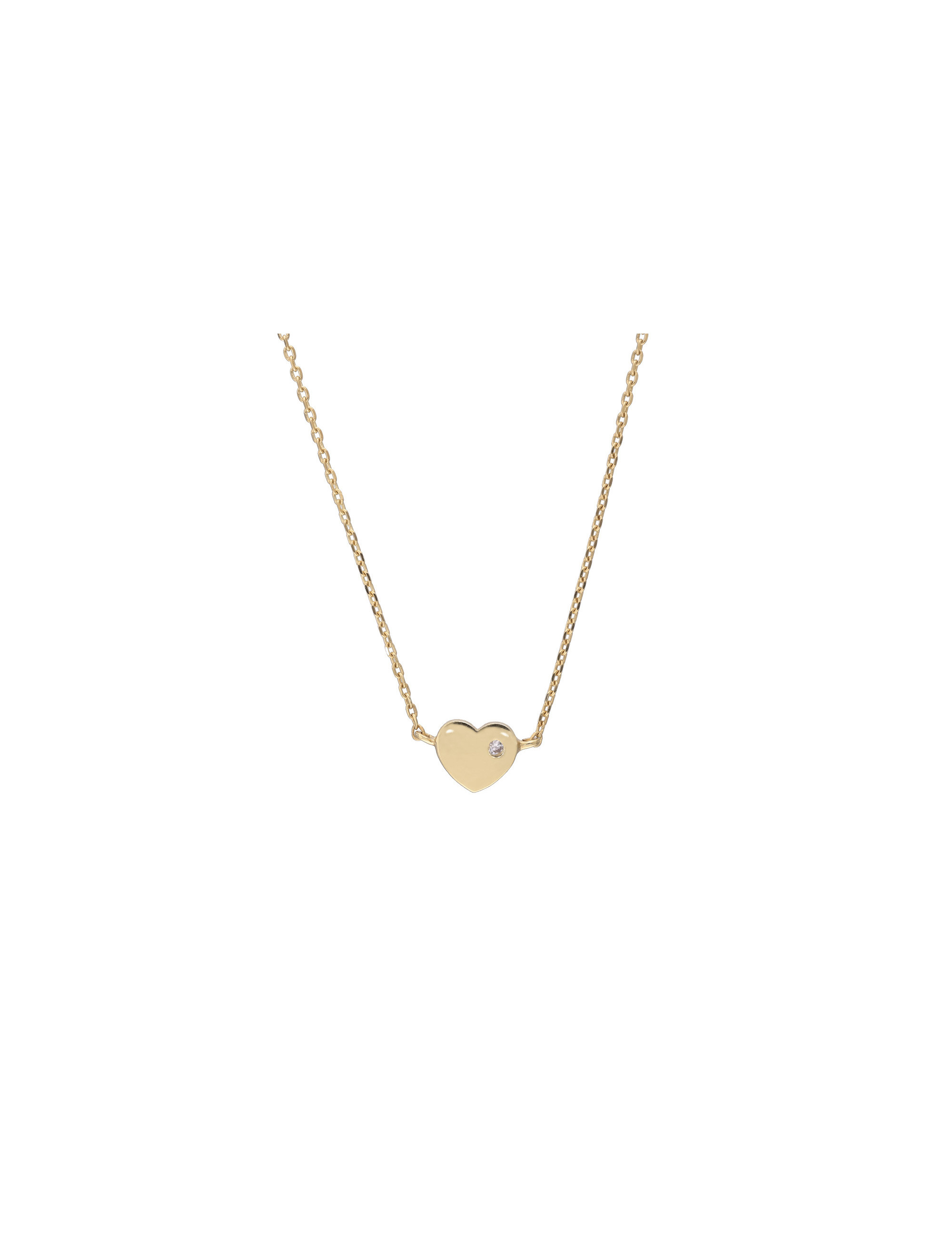 Złota celebrytka serce z cyrkonią – subtelna biżuteria | JubilerDukat