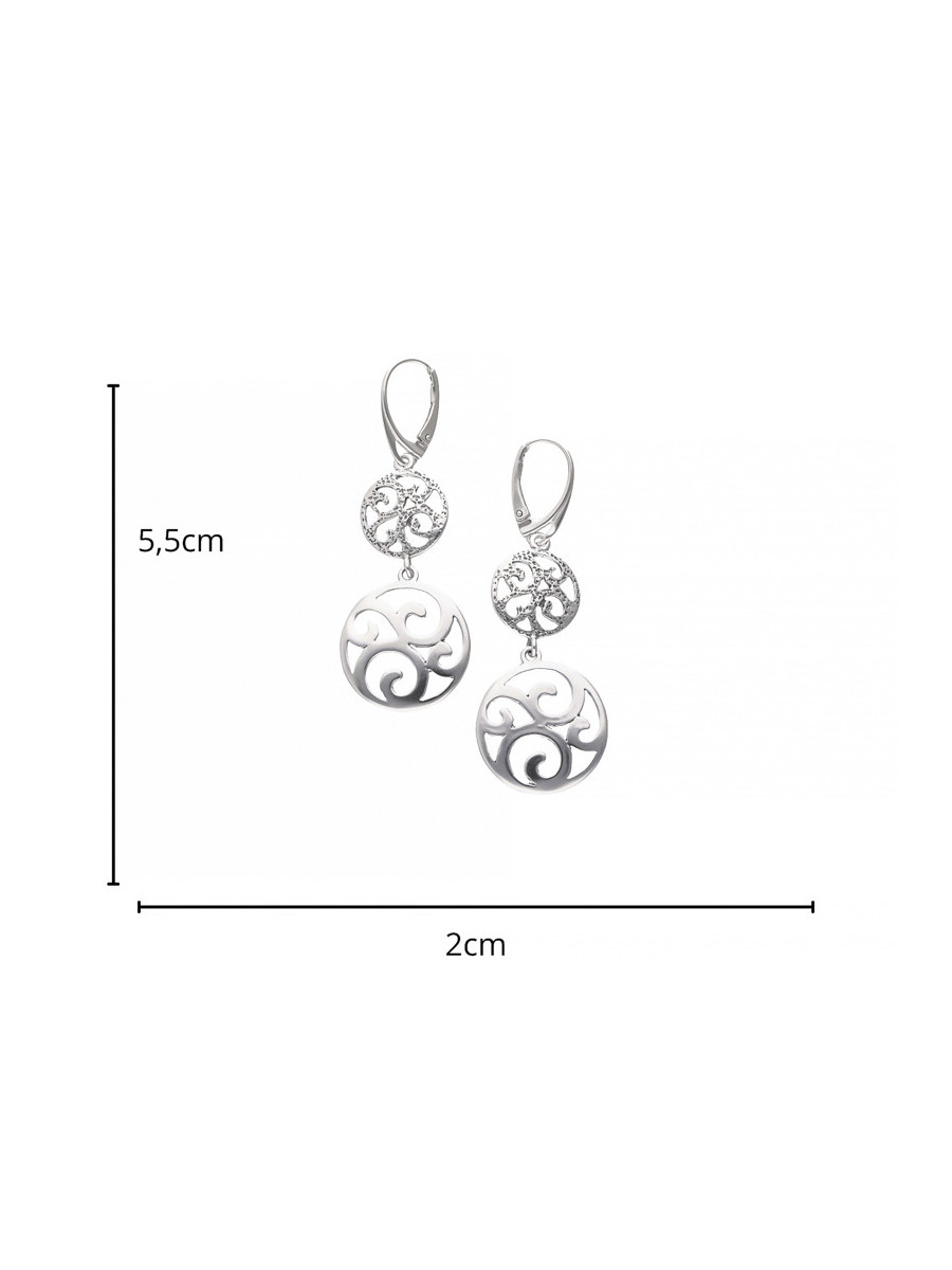 Srebrne wiszące kolczyki