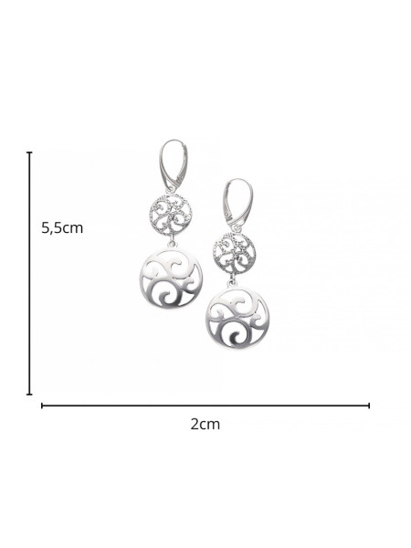 Srebrne wiszące kolczyki