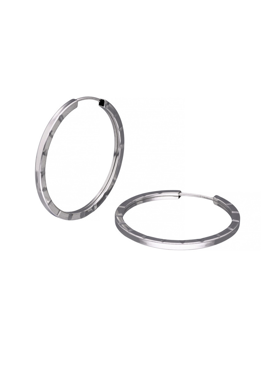 Kolczyki koła z białego złota