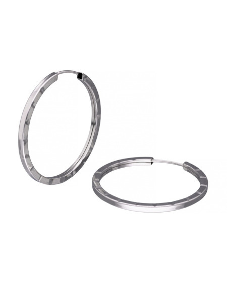 Kolczyki koła z białego złota