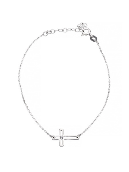 Srebrna bransoletka z krzyżykiem