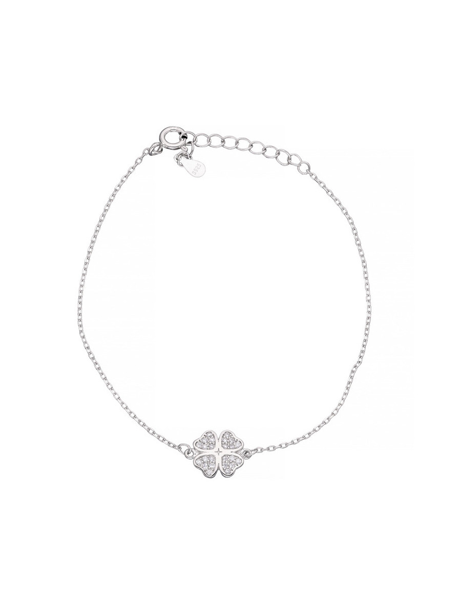 Srebrna bransoletka koniczynka