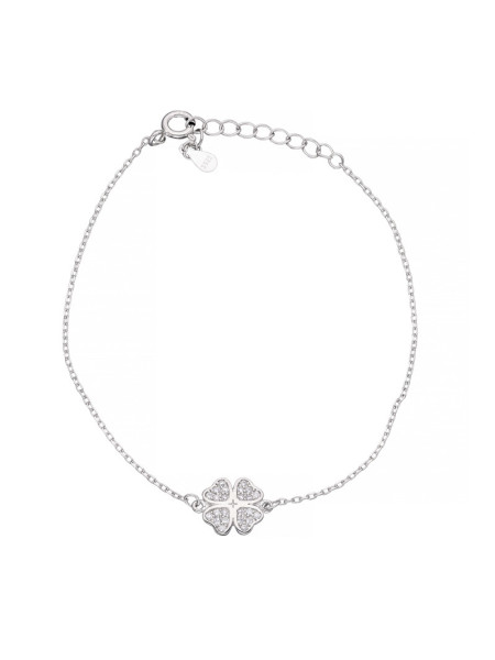 Srebrna bransoletka koniczynka