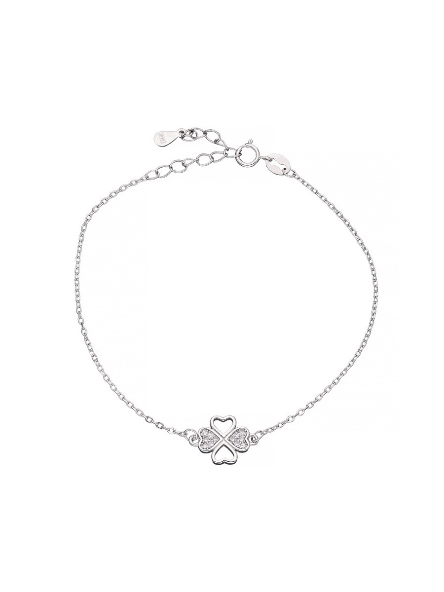 Srebrna bransoletka koniczynka