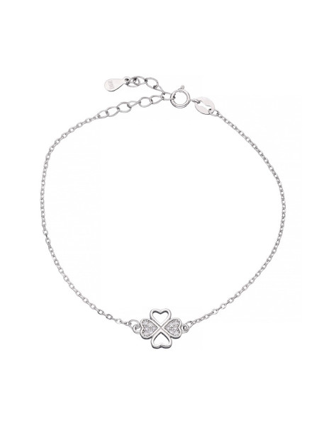 Srebrna bransoletka koniczynka