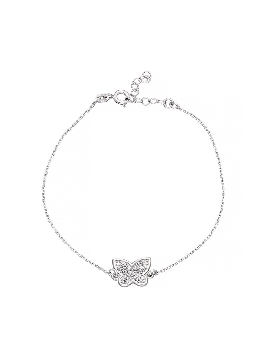 Srebrna bransoletka motylek
