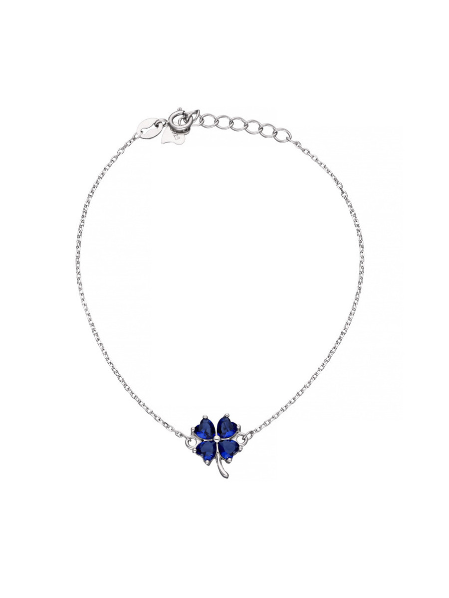 Elegancka srebrna bransoletka z koniczynką | JubilerDukat