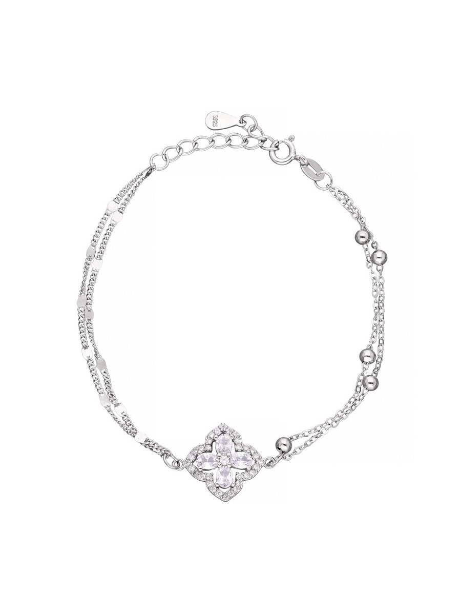 Srebrna podwójna bransoletka