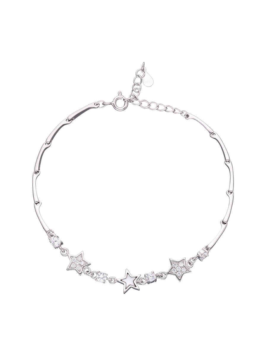 Srebrna bransoletka z gwiazdkami