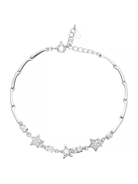 Srebrna bransoletka z gwiazdkami
