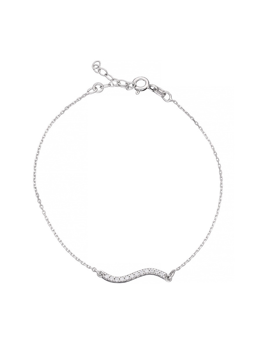Srebrna bransoletka z cyrkoniami