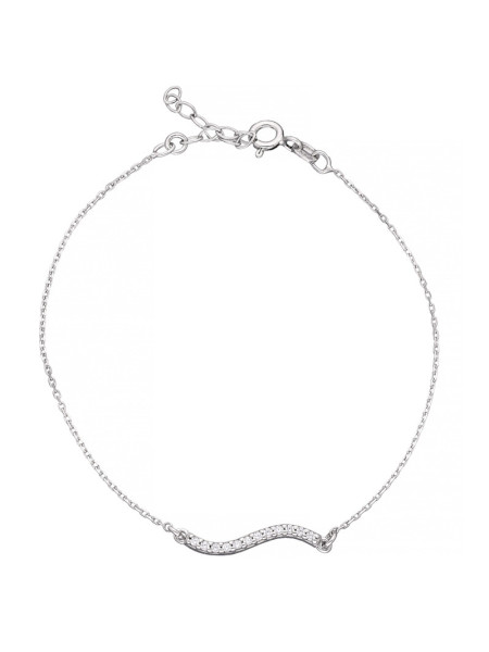 Srebrna bransoletka z cyrkoniami